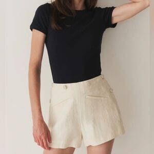 NWT Doen Bernice short in white cream, 4